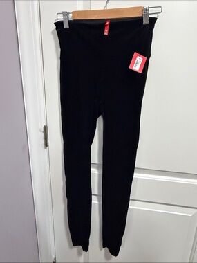 SPANX Black Velvet Leggings NWT.